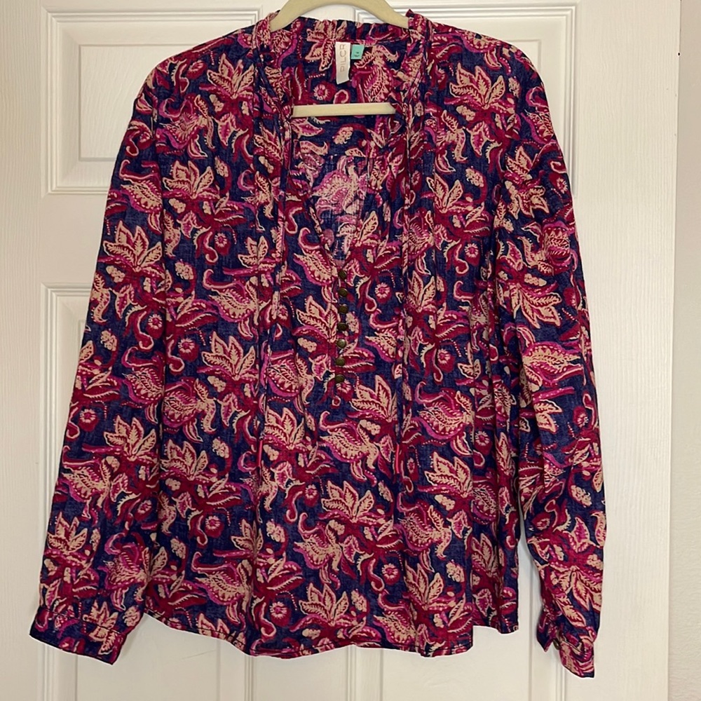 NWOT Anthropologie Pilcro Floral Popover Top